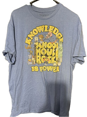 School House Rock Logo T Shirt Men's Size XL Blue